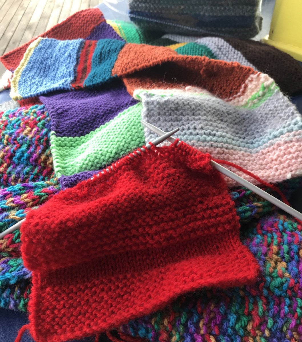 Community knitting basket – One Family, One Planet